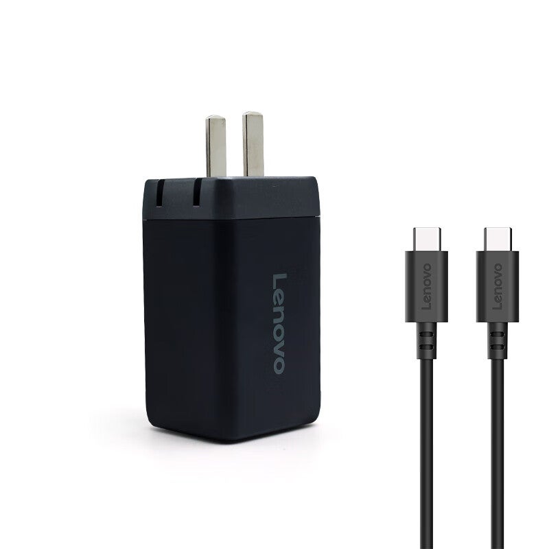 JD Jing Zao Lenovo 65W GaN Three-Port Adapter CC Cable Set, Interface 2C1A 100W Dual C Charging Cable, Supports Laptop Charging, Compatible with Multiple Charging Protocols, Storm Gray - Image 2