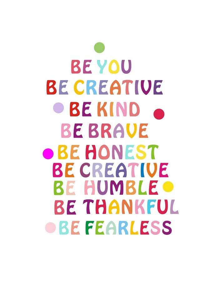 إيزما ملصق حائط ملهم Be Kind ملصق حائط Be Kind Be You اقتباسات حروف تحفيزية بألوان قوس قزح اقتباس كن شاكراً Be Bravebe ديكور جدار إبداعي للفصل الدراسي ديكور غرفة نوم الأطفال والبنات - Image 1