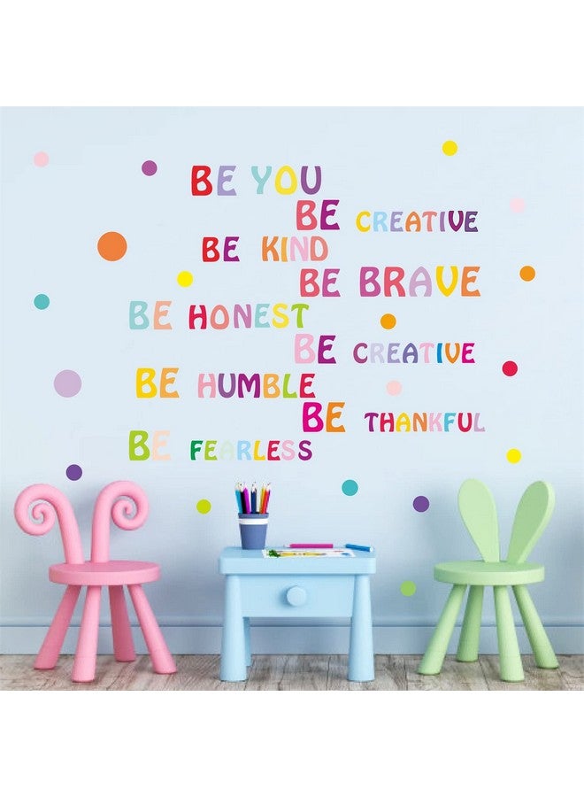 إيزما ملصق حائط ملهم Be Kind ملصق حائط Be Kind Be You اقتباسات حروف تحفيزية بألوان قوس قزح اقتباس كن شاكراً Be Bravebe ديكور جدار إبداعي للفصل الدراسي ديكور غرفة نوم الأطفال والبنات - Image 3