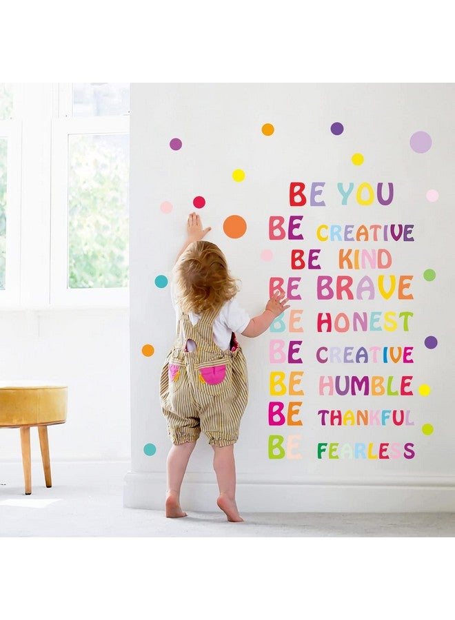 إيزما ملصق حائط ملهم Be Kind ملصق حائط Be Kind Be You اقتباسات حروف تحفيزية بألوان قوس قزح اقتباس كن شاكراً Be Bravebe ديكور جدار إبداعي للفصل الدراسي ديكور غرفة نوم الأطفال والبنات - Image 2