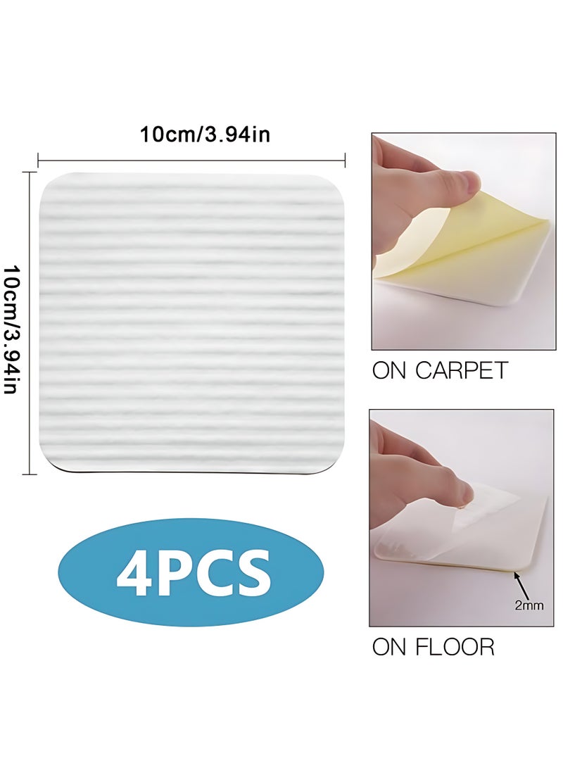 XiaoGiqi 4-Piece Rug Tape for Hardwood Floors - Non-Slip Carpet Tape and Rug Pad Corner Grippers are reuseable and Washable - Image 2