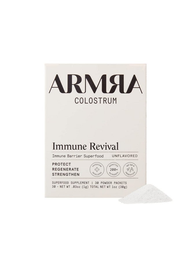 ARMRA Bovine Colostrum Superfood; Grassfed; Immune Gut Fitness Brain Benefits; 200+ Nutrients; Potent Bioavailable; Ketocertified Glutenfree; 30 Packets (Unflavored) - Image 1