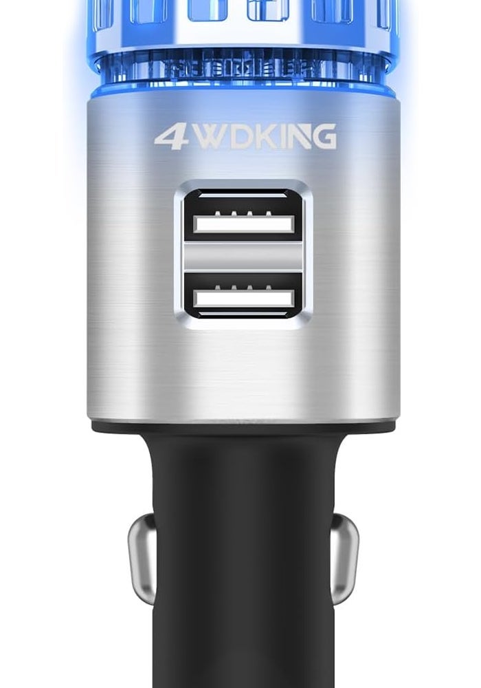 4WDKING Car Air Purifier with Dual USB Charger - Image 1