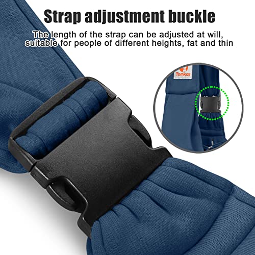Tomkas Small Dog Sling Carrier - Zipper pocket & Adjustable strap - for 3 - 10 lbs pets(Dark Blue) - Image 3