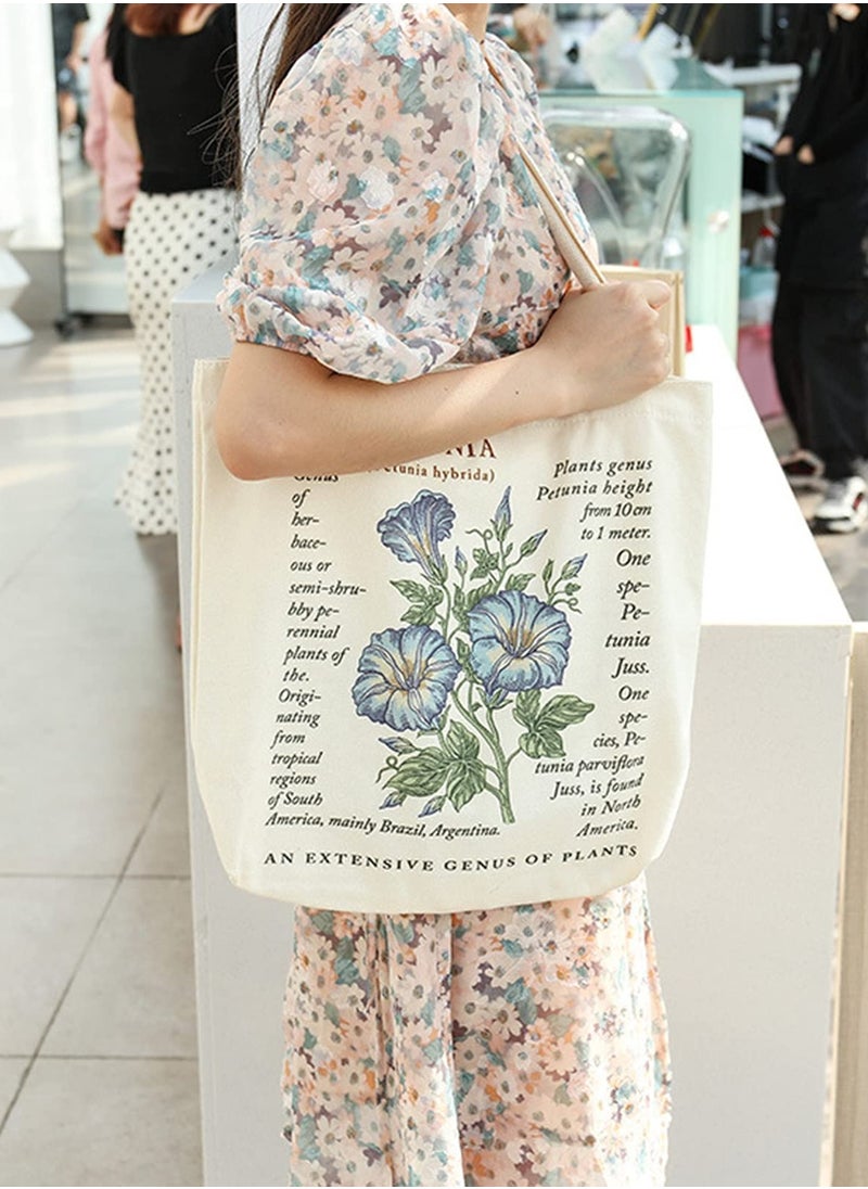 Generic Canvas Tote Bag Strap Reusable Grocery Shopping Cloth Bag Zip Tote Bag Women Eco-Friendly Tote Bag with Handle Washable Fashion Beach Tote Shoulder Bag Women Shopping  - Image 4