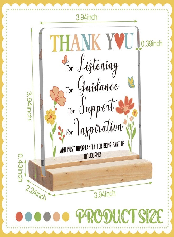 Yinkin Teacher Appreciation Gifts End of Year Thank You Acrylic Plaque Desk Sign for Women Men Funny Centerpieces Thank You Gifts for Teacher Coworker Leader Coach Mentor Employee - Image 2