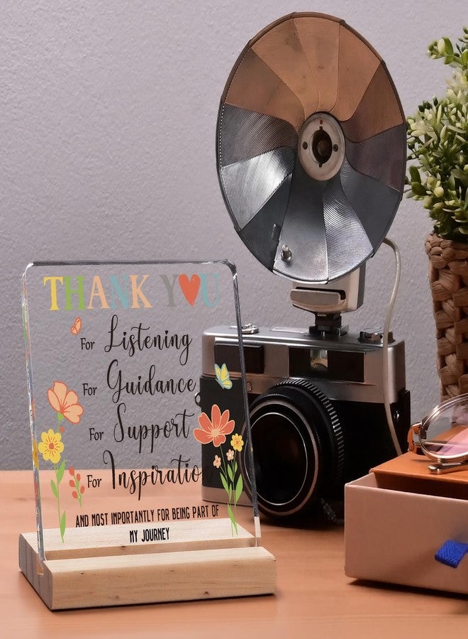 Yinkin Teacher Appreciation Gifts End of Year Thank You Acrylic Plaque Desk Sign for Women Men Funny Centerpieces Thank You Gifts for Teacher Coworker Leader Coach Mentor Employee - Image 5