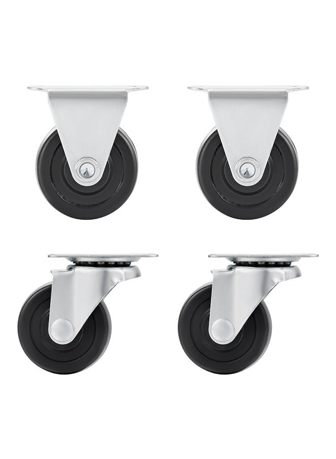 BMB tools 2-Piece Rubber Rigid Caster Wheels - 40mm - 2-Piece Swivel Caster Wheels - Image 2