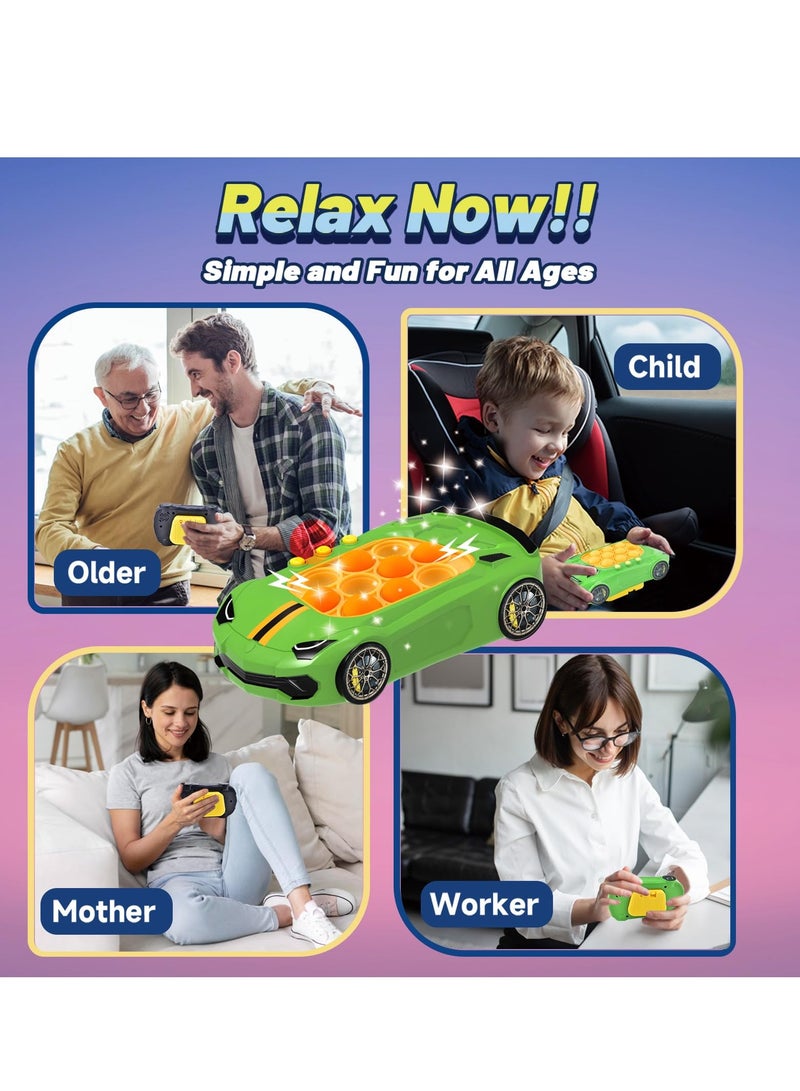 SYOSI لعبة الفقاعات السريعة، لعبة الفقاعات المنيرة، لعبة توت الفرج بيد، ماكينة ألعاب محمولة للأطفال، 4 أوضاع لألعاب ضغط الفقاعات، هدية عيد الميلاد أو عيد الميلاد للأولاد والبنات 3 4 5 6 7 8+ سنوات، خضراء - Image 2