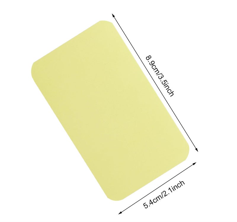 Penta Angel 100 Pcs Mini Paper Blank Gift Notes Cards DIY Craft Small Word Business Message Cards (Light Yellow) - Image 2