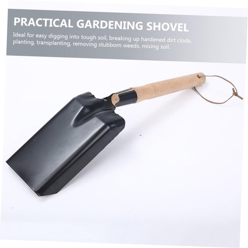 2 Pcs Garden Soil Shovel Lightweight Iron Construction with Wooden Handle for Gardening Lawn Care Camping - Image 5