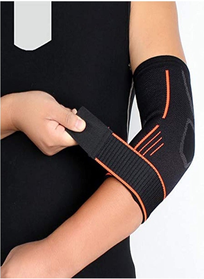 RATSAW Elastic Elbow Sleeves Bandage Compression Elbow Support Pads for Weight Lifting Powerlifting Bodybuilding Arm Wrap Brace Strap  - Image 1