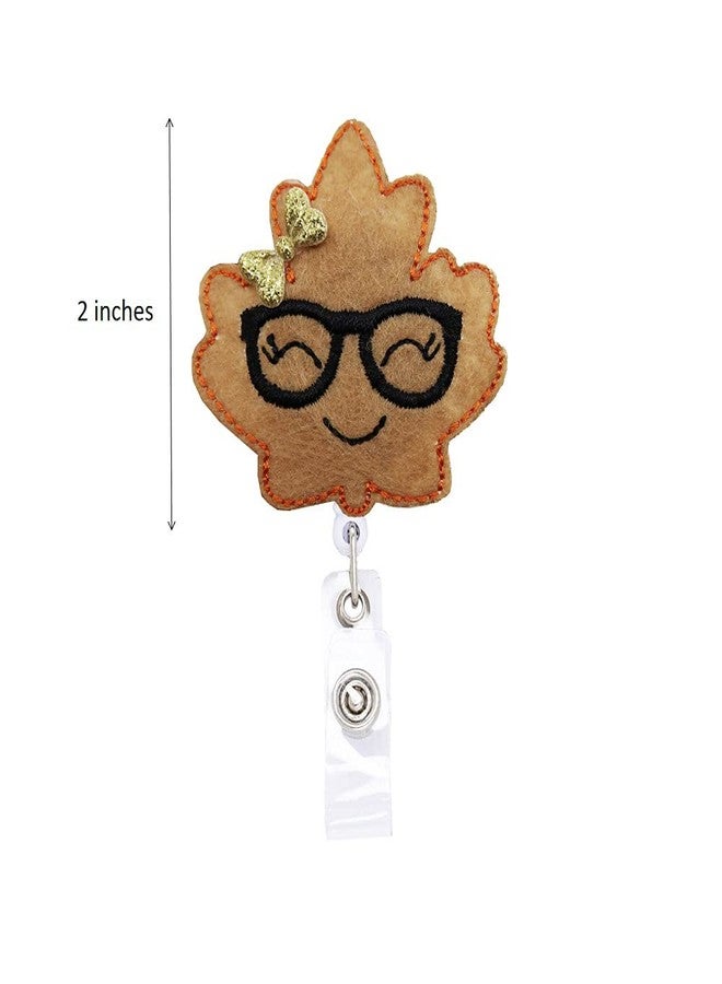 Rockapatch Fall Badge Reel, Thanksgiving Nurse Retractable Name Card Badge Holder Reel with Alligator Clip, 24 inches Thick Pull Cord - Image 3