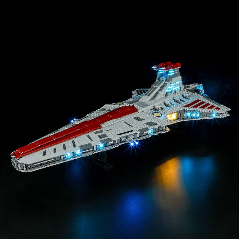 BRIKSMAX طقم إضاءة LED من BRIKSMAX لسفينة الهجوم الجمهورية من فئة Venator-75367 - متوافق مع مجموعة بناء Lego Star Wars - لا يتضمن مجموعة Lego - Image 1