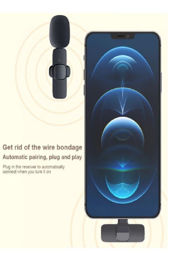 Tips&Toes K8 Wireless Collar Clip Microphone For iPhone/iPad & Type C Mobile Phones Plug-Play Microphone - Image 4
