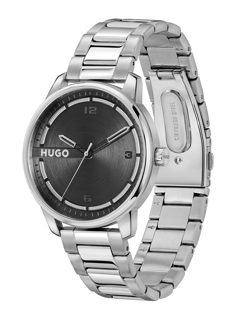 HUGO BOSS - ساعة يد أنالوج للرجال بعلبة سوداء من هوجو بوس - 1530364 - Image 1