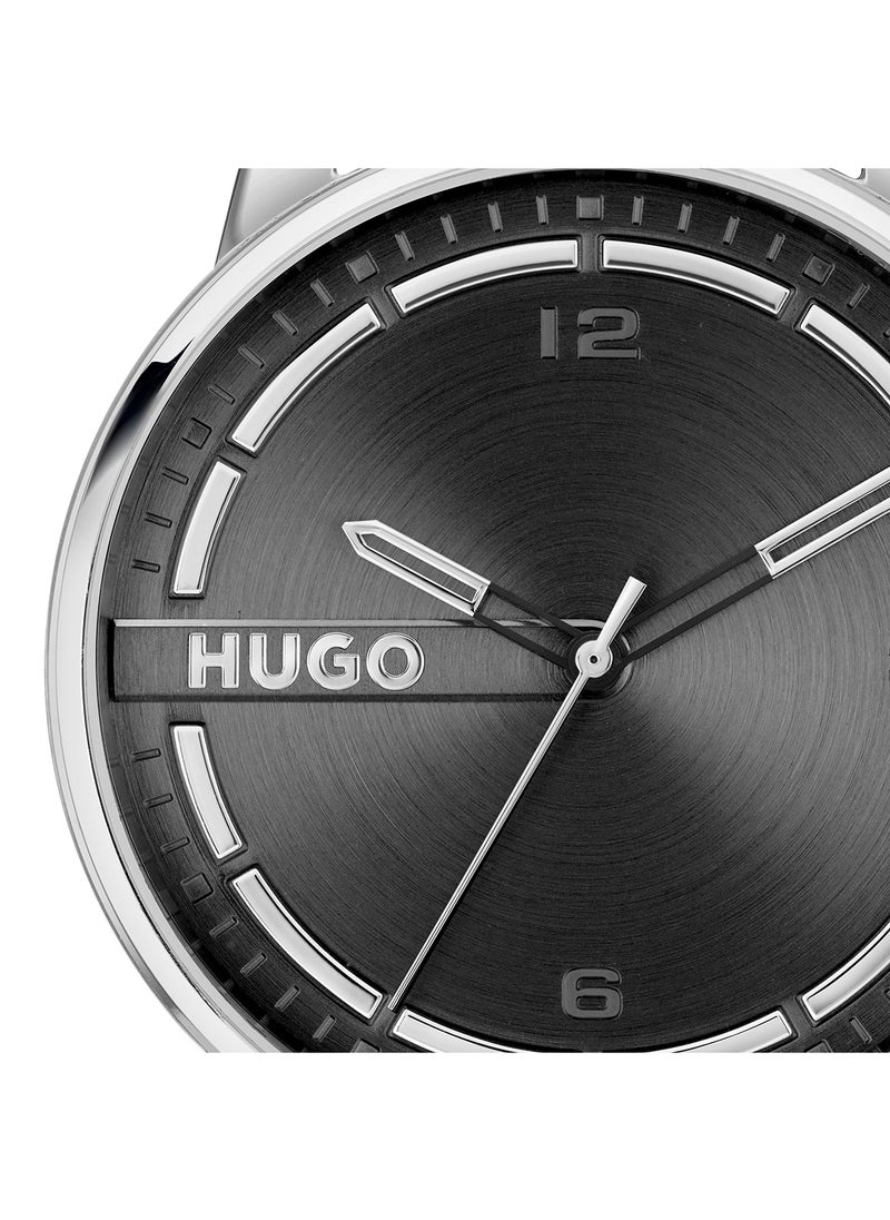 HUGO BOSS - ساعة يد أنالوج للرجال بعلبة سوداء من هوجو بوس - 1530364 - Image 1