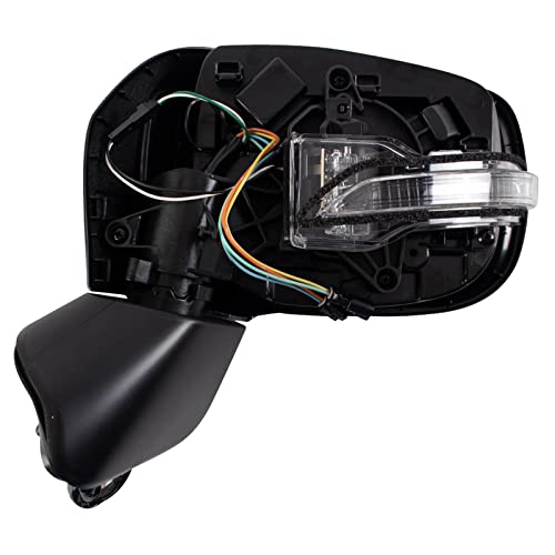 TRQ Driver Side Heated Power Mirror Smooth Black Manual Fold with Housing Turn Signal Compatible with 2019-2020 Subaru Forester SU1320168 - Image 5