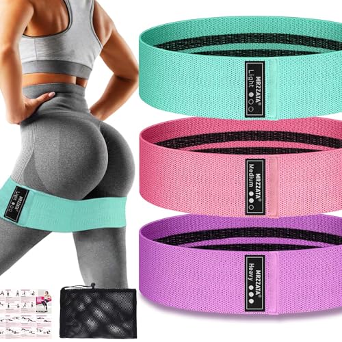 MRZZATA Resistance Bands for Working Out Hip and Legs, Fabric Booty Bands Set, Widen Exercise Bands for Women Men, Pilates Stretch Yoga Starter Set - Image 1
