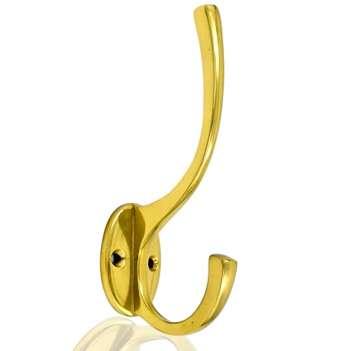 ROSEKA Real Brass Wall Hook/Holder for Towel, Hat, Key, Clothes | Coat Hanger Hook (Pack of 1) - Image 1