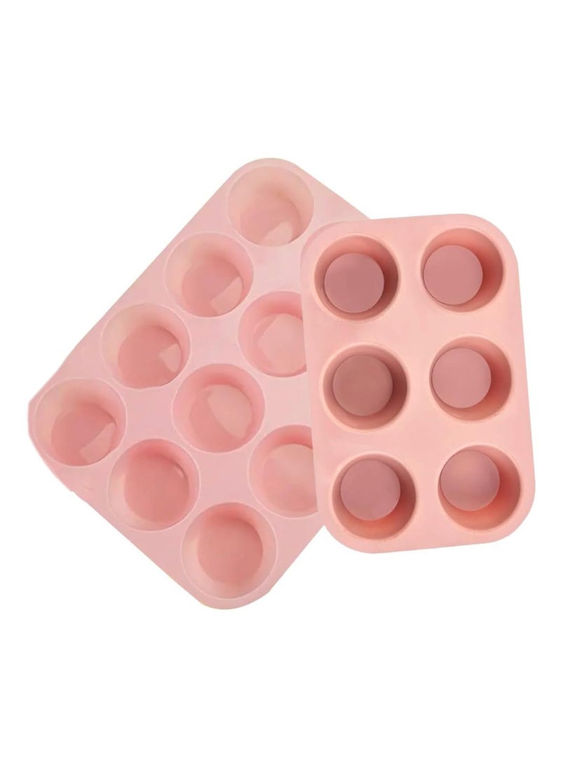 BLACKSTONE Silicone Muffin Pan Set, 6-Cup and 12-Cup Muffin Cups 2-Piece Set - Image 1