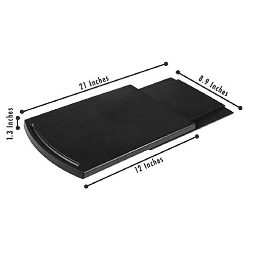HOSKO Appliance Caddy Sliding Coffee Maker Tray, 12" Coffee Pot Slider Machine Mat Under Countertop Rolling Tray for Blender Toaster with Smooth Rolling Wheels(1 Pack,Black) - Image 3