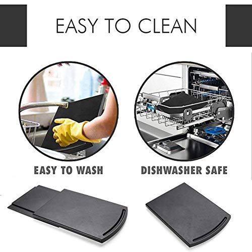 HOSKO Appliance Caddy Sliding Coffee Maker Tray, 12" Coffee Pot Slider Machine Mat Under Countertop Rolling Tray for Blender Toaster with Smooth Rolling Wheels(1 Pack,Black) - Image 5