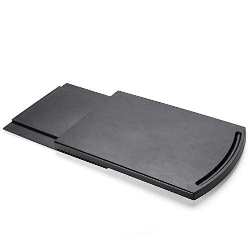 HOSKO Appliance Caddy Sliding Coffee Maker Tray, 12" Coffee Pot Slider Machine Mat Under Countertop Rolling Tray for Blender Toaster with Smooth Rolling Wheels(1 Pack,Black) - Image 1