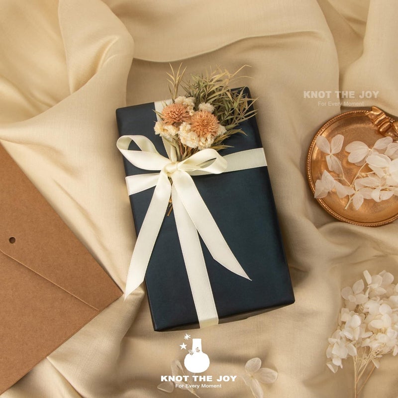 Ivory Satin Ribbon 3 Rolls 30 Yards For Wedding Bouquets Gift Wrapping Hair Bows - Image 5