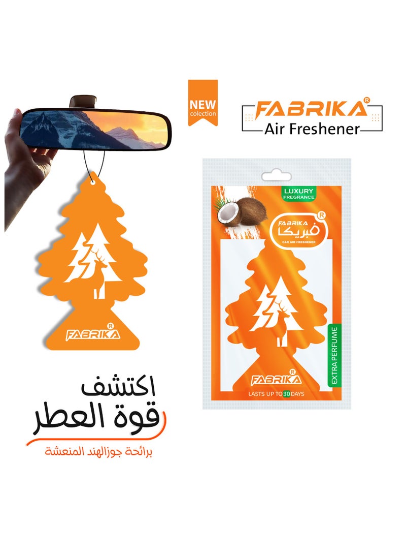Fabrika Paper Air Freshener (diffuser) for Cars Tree Shape with Coconut Scent  - Image 1