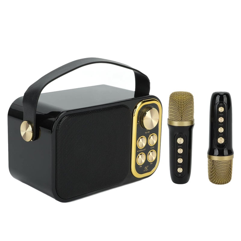 Portable Home Karaoke Machine Mini Singing System Black - Image 5