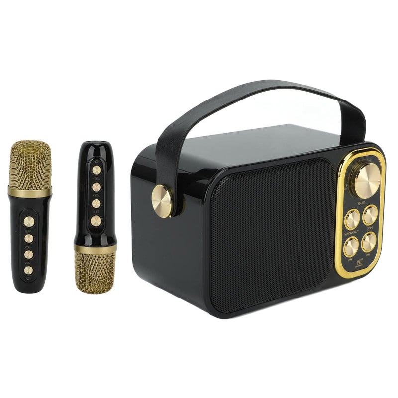 Portable Home Karaoke Machine Mini Singing System Black - Image 4