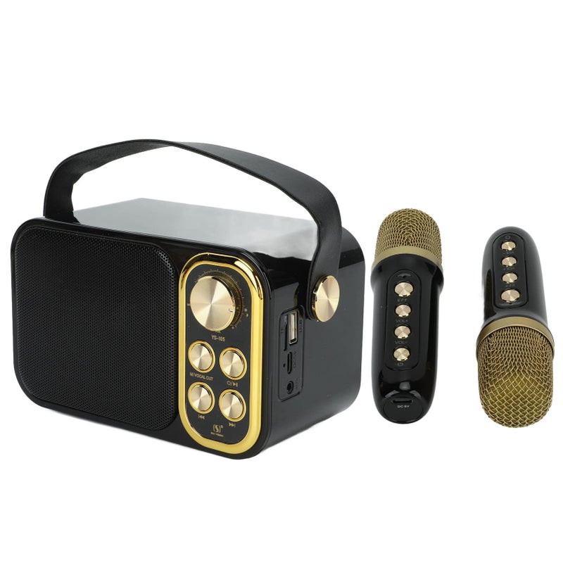 Portable Home Karaoke Machine Mini Singing System Black - Image 3