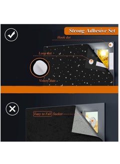 KASTWAVE Blackout Blinds, 100% Blackout Blind Curtain for Window, No Drill Portable Blackout Shades Film for Bedroom, Cut to Any Size, Black Out Blinds for Baby Stars 78" x 57"  - Image 4