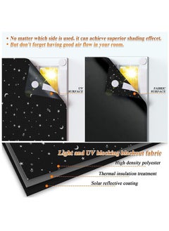 KASTWAVE Blackout Blinds, 100% Blackout Blind Curtain for Window, No Drill Portable Blackout Shades Film for Bedroom, Cut to Any Size, Black Out Blinds for Baby Stars 78" x 57"  - Image 5