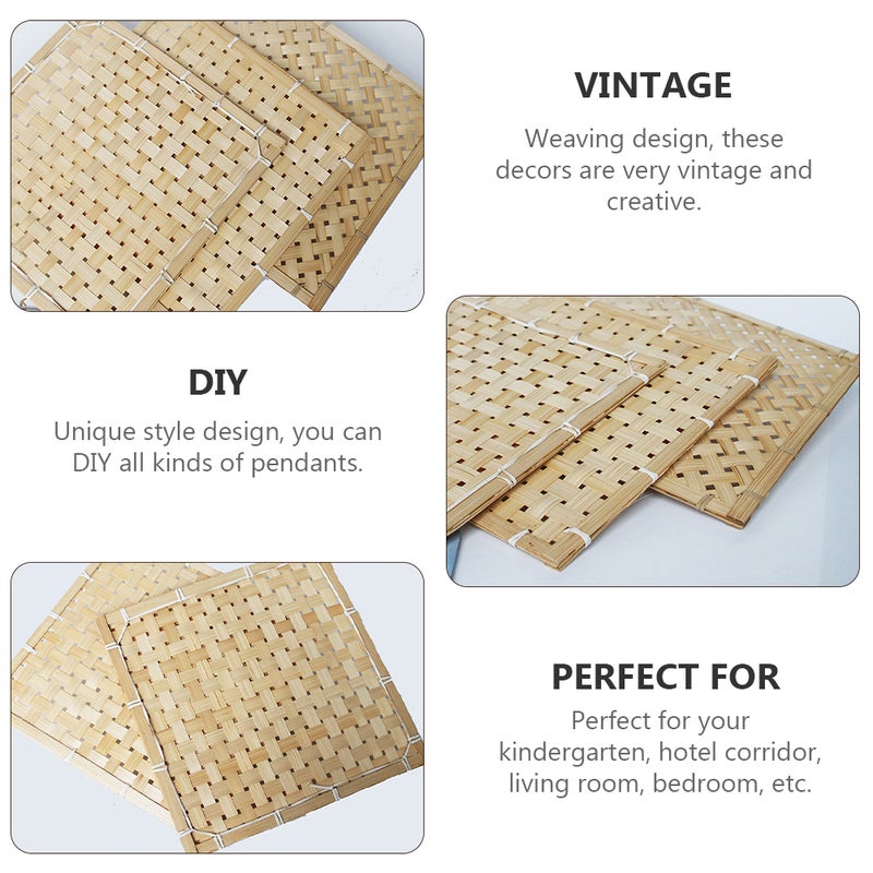 2 Sets 2Pcs Weaving Wall Decors Kindergarten Hotel Corridor Wall Pendants (Assorted Color) - Image 5