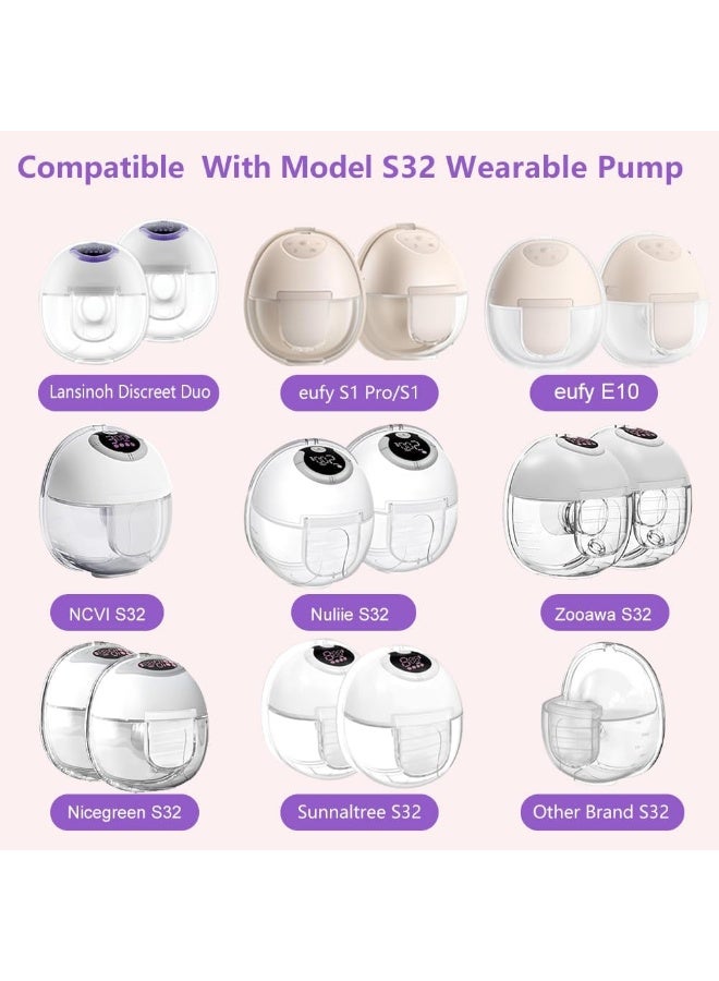 ايفارونال 4 قطع من الحجاب الحاجز السيليكوني متوافقة مع eufy S1 Pro S1 E10، Lansinoh Discreet Duo، NCVI NICEGREEN Nuliie Zooawa S32 أجزاء مضخة الثدي - Image 2