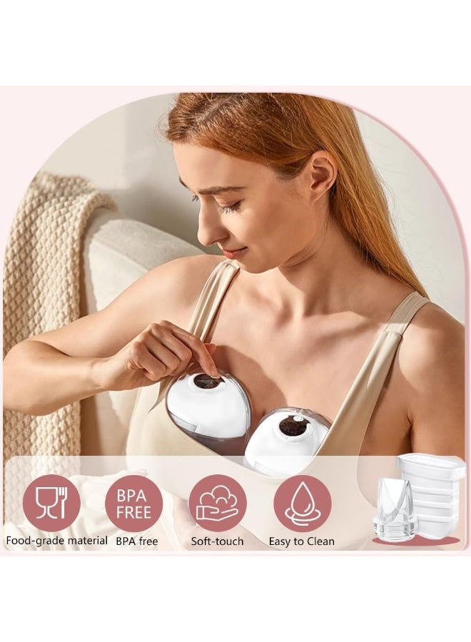 ايفارونال 4 قطع من الحجاب الحاجز السيليكوني متوافقة مع eufy S1 Pro S1 E10، Lansinoh Discreet Duo، NCVI NICEGREEN Nuliie Zooawa S32 أجزاء مضخة الثدي - Image 4