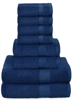 GLAMBURG Ultra Soft 8-Piece Towel Set - 100% Pure Ringspun Cotton, Contains 2 Oversized Bath Towels 27x54, 2 Hand Towels 16x28, 4 Wash Cloths 13x13 - Ideal for Everyday use, Hotel & Spa - Navy Blue - pzsku/Z586BDAF4AB632F723DD6Z/45/_/1693218722/e4ead2c0-be09-4531-9612-7d77acd8c773