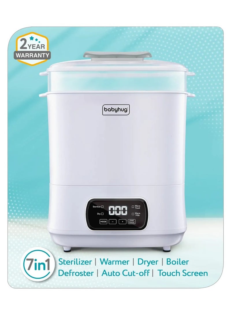 babyhug Babyhug 7-in-1 Sterilizer Warmer & Dryer - Finish 99.99% Bacteria, Fast Warming, BPA Free, LED Panel - Image 1