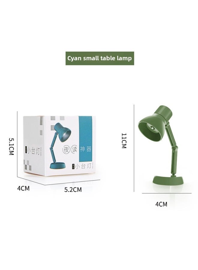 Creative Mini LED Small Table Lamp Foldable Student House Lamp Warm Color Eye Protection Reading Table Lamp With Clip-Color:Sealed Box (21g)✴Green  - Image 1