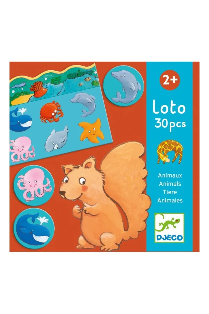 DJECO Animals lotto game – Fun animal-themed picture matching game