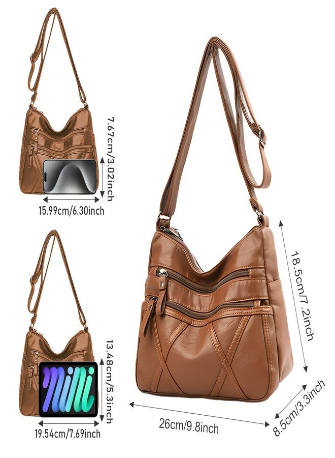 WITERY Women Soft PU Leather Crossboby Bag - Lightweight Multi-Pocket Shoulder Bag Pocketbooks Ladies Medium Purses Handbag Hobo Tote Bags Messenger Bags for Everyday Use/Shopping/Travel - Image 4