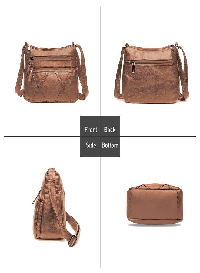 WITERY Women Soft PU Leather Crossboby Bag - Lightweight Multi-Pocket Shoulder Bag Pocketbooks Ladies Medium Purses Handbag Hobo Tote Bags Messenger Bags for Everyday Use/Shopping/Travel - Image 3