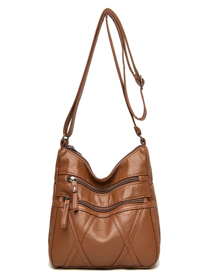 WITERY Women Soft PU Leather Crossboby Bag - Lightweight Multi-Pocket Shoulder Bag Pocketbooks Ladies Medium Purses Handbag Hobo Tote Bags Messenger Bags for Everyday Use/Shopping/Travel - Image 1