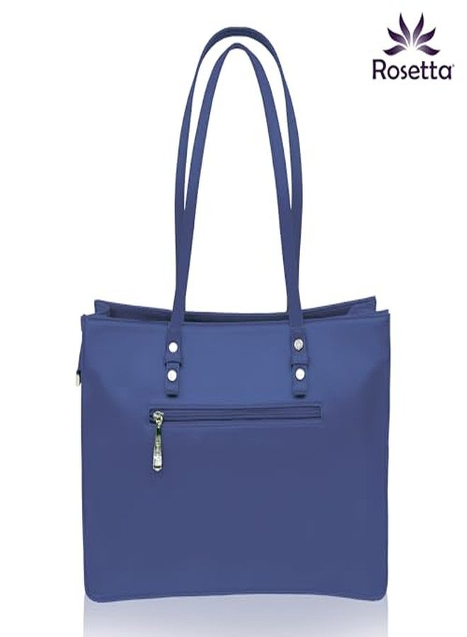 روزيتا مجموعة هدايا روزيتا للعناية بالبشرة الفاخرة مع حقيبة حمل - جل استحمام، لوشن الصبار، جل الوجه بخلاصة النبيذ الأحمر، ملح استحمام بخلاصة الورد، مرطب شفاه بخلاصة الكاكاو - مجموعة تدليل 5 في 1 للنساء - أزرق ملكي - Image 5