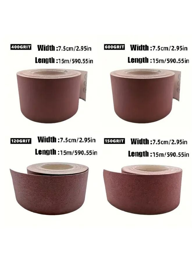 80 Grits Aluminum Oxide Abrasive Sandpaper Roll 2 95inch X 590 55inch For Metal Wood Furniture - Image 5