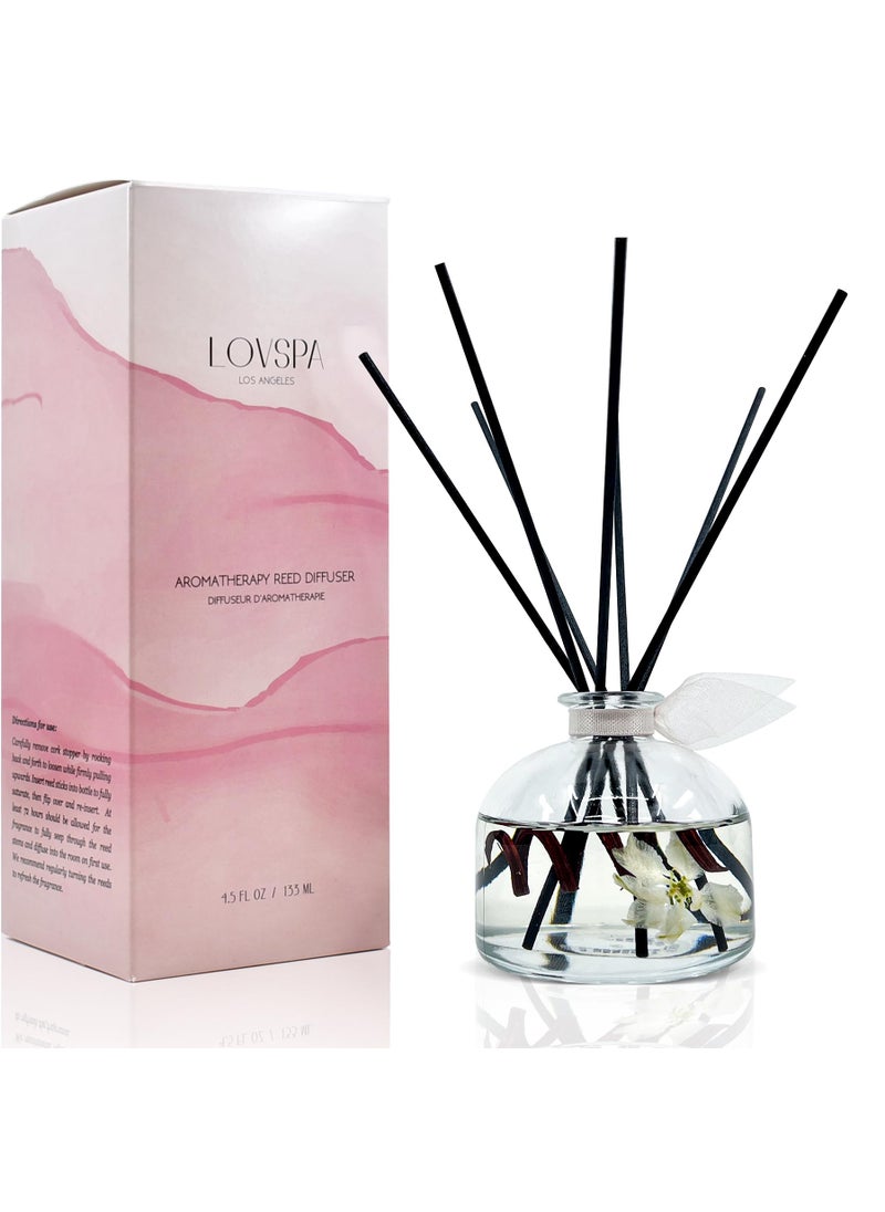 LOVSPA LOVSPA Tahitian Vanilla Reed Diffuser Set  Soothe by LOVSPA  Vanilla Amber  Tonka Bean Fragrance Oil  Soothing Kitchen Bedroom or Bath Scent 