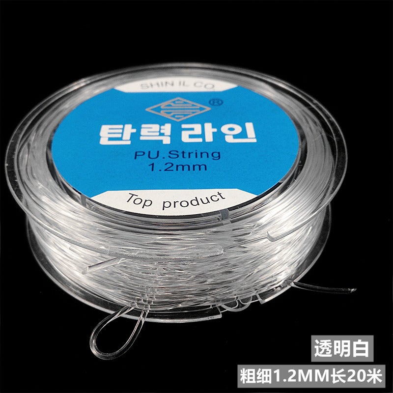 Transparent Elastic Wire Wear-Resistant Bracelet Bracelet Rope Wear Beaded Elastic Rubber Band Crystal Wire Elastic Beaded Wire - Image 1