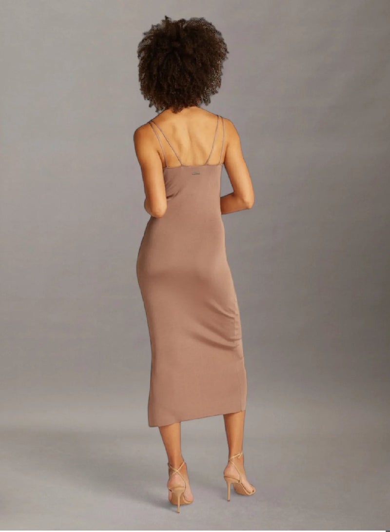 CALVIN KLEIN Shine Viscose Knit Slip Dress - Image 2